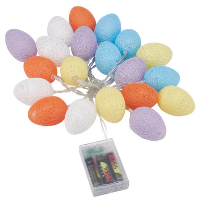 LED olu kokvilnas bumbiņu virtenes gaismas pasaku apgaismojums 2 režīmi dekors Ziemassvētku Lieldienu ballīte Mājas guļamistabas dekorēšanas lampa, izņemot akumulatoru