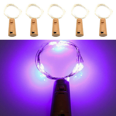 Lumini cu zâne 5 buc dop pentru sticle LED șir de iluminat lumini de Crăciun nuntă vacanță decorare petrecere Anul nou grădină Hoem decor