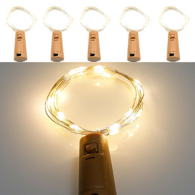 Lumini cu zâne 5 buc dop pentru sticle LED șir de iluminat lumini de Crăciun nuntă vacanță decorare petrecere Anul nou grădină Hoem decor