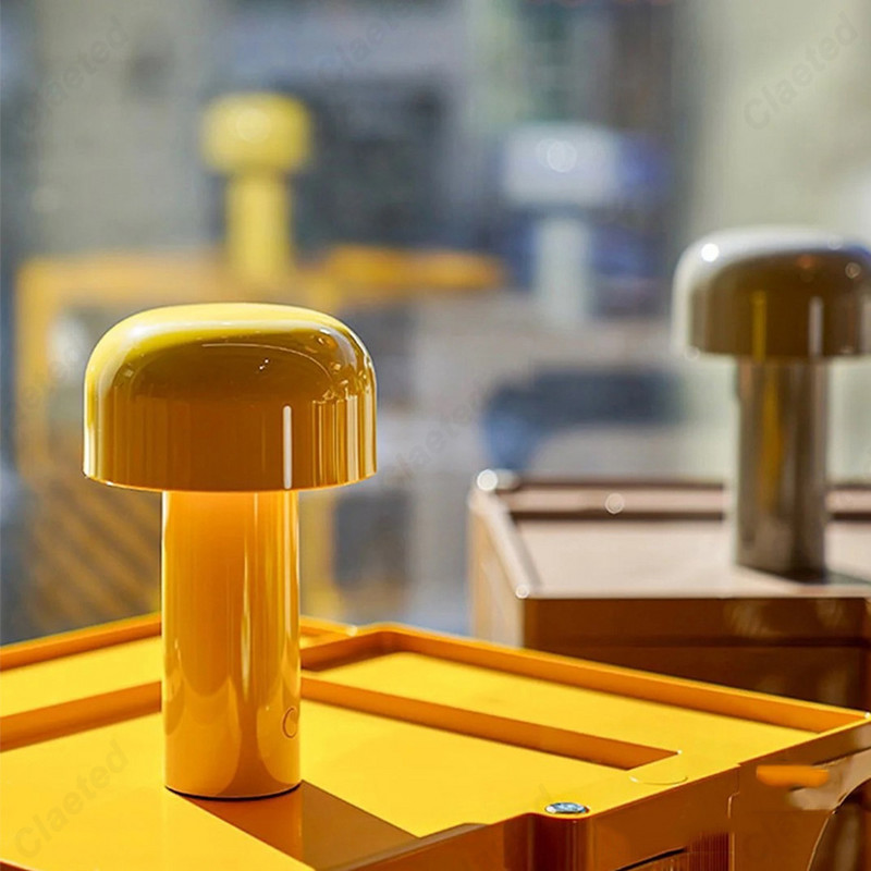 Olasz gombás lámpa Hordozható vezeték nélküli érintéssel újratölthető asztali lámpa USB asztali lámpa asztali dekoráció hálószoba éjszakai lámpája