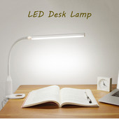 5 W-os 24 LED-es szemvédő asztali lámpa Fokozatmentesen szabályozható, hajlítható USB tápellátású érintésérzékelős LED asztali lámpa настольная лампа