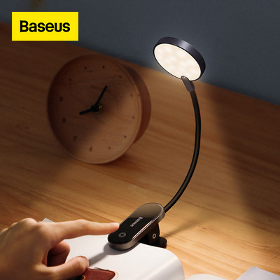 Book Light USB LED uzlādējama mini piespraužama galda lampa Light Elastīga nakts gaismas lasīšanas lampa ceļojumu guļamistabas grāmatai