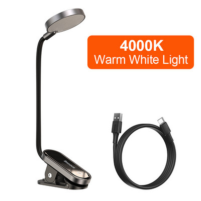 Book Light USB LED laetav mini klambriga laualamp Light Paindlik öövalgus lugemislamp reisimiseks magamistoa raamatu