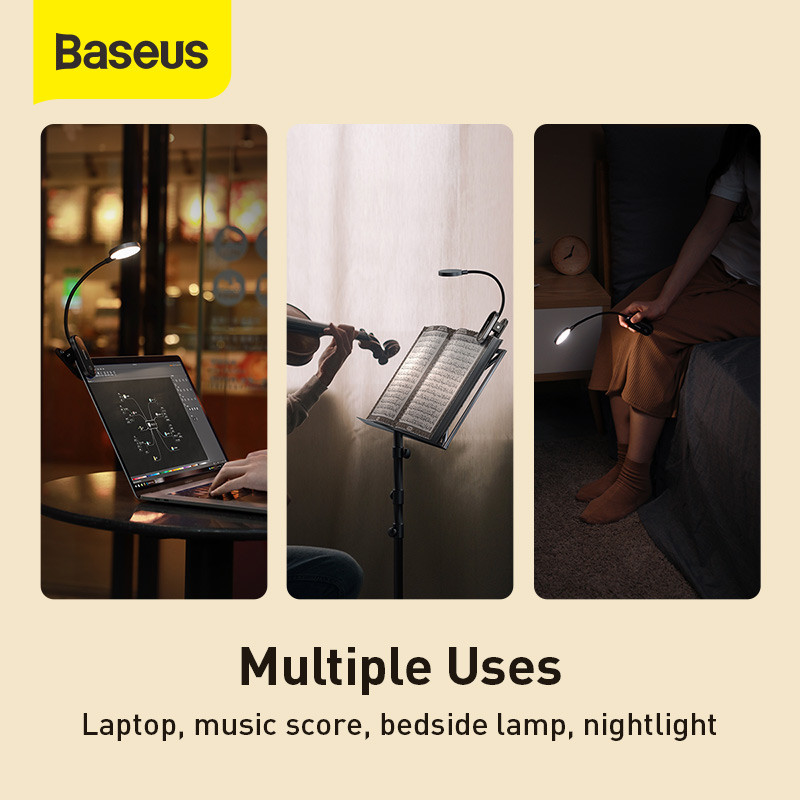 Book Light USB LED laetav mini klambriga laualamp Light Paindlik öövalgus lugemislamp reisimiseks magamistoa raamatu