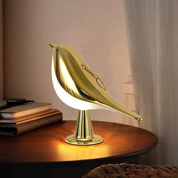 Bird Night Light Touch Control Bedroom Bedside Light Настолна лампа Акумулаторна три цвята Magpie Aroma Lamp LED Creative