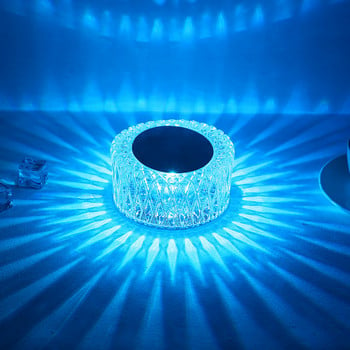 3/16 цвята LED кристална настолна лампа Bird Nest Light Touch Романтична прожекция Atmosphere Light USB LED нощна лампа за спалня