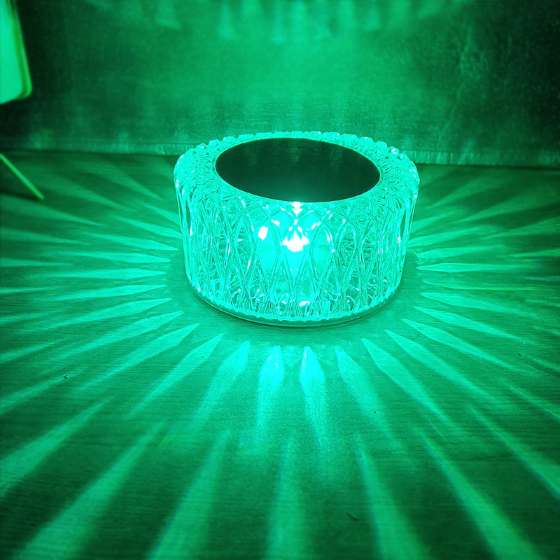 Lampă de masă LED cu cristal, 3/16 de culori, lumină pentru cuib de păsări, lumină de atmosferă de proiecție romantică, USB, lumină de noapte pentru dormitor
