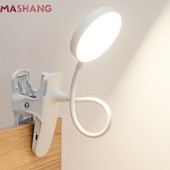 Lampă de masă cu clemă flexibilă, reîncărcabilă prin usb, 3 culori, reglare la atingere, carte de lectură, lumină de noapte, lampă de birou cu LED pentru studiu, muncă de birou