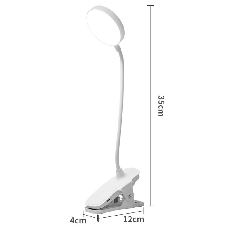 Lampă de masă cu clemă flexibilă, reîncărcabilă prin usb, 3 culori, reglare la atingere, carte de lectură, lumină de noapte, lampă de birou cu LED pentru studiu, muncă de birou