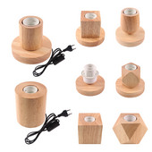 Vintage laualambi alus E27 pesa puidust kõrval laualambi hoidik EU pistik Retro puidust dekoratsiooniga laualamp elutoa hotelli jaoks