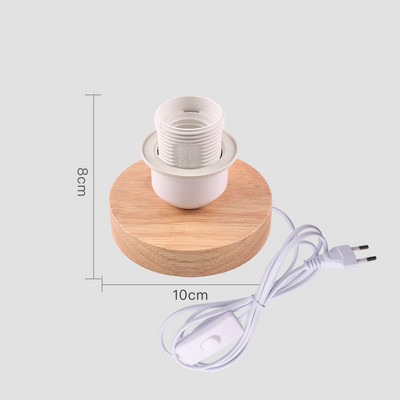 Vintage laualambi alus E27 pesa puidust kõrval laualambi hoidik EU pistik Retro puidust dekoratsiooniga laualamp elutoa hotelli jaoks