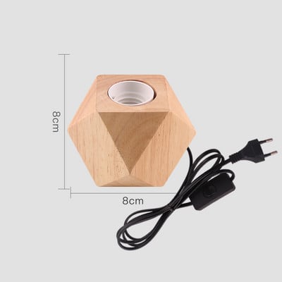 Vintage laualambi alus E27 pesa puidust kõrval laualambi hoidik EU pistik Retro puidust dekoratsiooniga laualamp elutoa hotelli jaoks