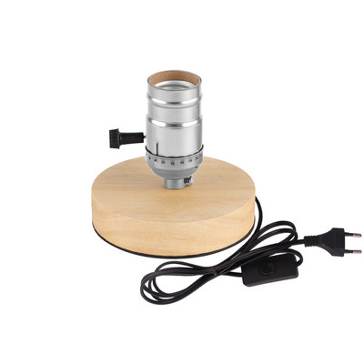 Vintage laualambi alus E27 pesa puidust kõrval laualambi hoidik EU pistik Retro puidust dekoratsiooniga laualamp elutoa hotelli jaoks