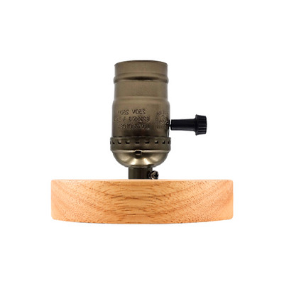 Vintage laualambi alus E27 pesa puidust kõrval laualambi hoidik EU pistik Retro puidust dekoratsiooniga laualamp elutoa hotelli jaoks