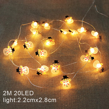 Χριστουγεννιάτικη διακόσμηση LED Light String Snowflake Snowman Santa Claus Χριστουγεννιάτικο δέντρο String Light Χριστουγεννιάτικο Δέντρο Στολίδι για το σπίτι