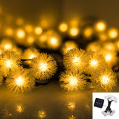 Päikese-LED-haldja tuled Stringid Võilill veekindel karvane lamp 5M 7M 10M jõulupulmapeo aia välikaunistuseks