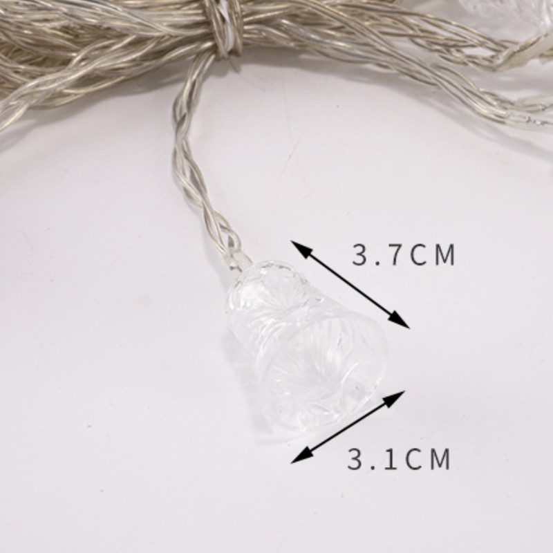 Baterie LED colorată de 1,5 M șir de lumini pentru clopoțel de Crăciun pentru casă Pom de Crăciun Decor pentru petrecere de vacanță Lumină Creativă Mică Lanternă