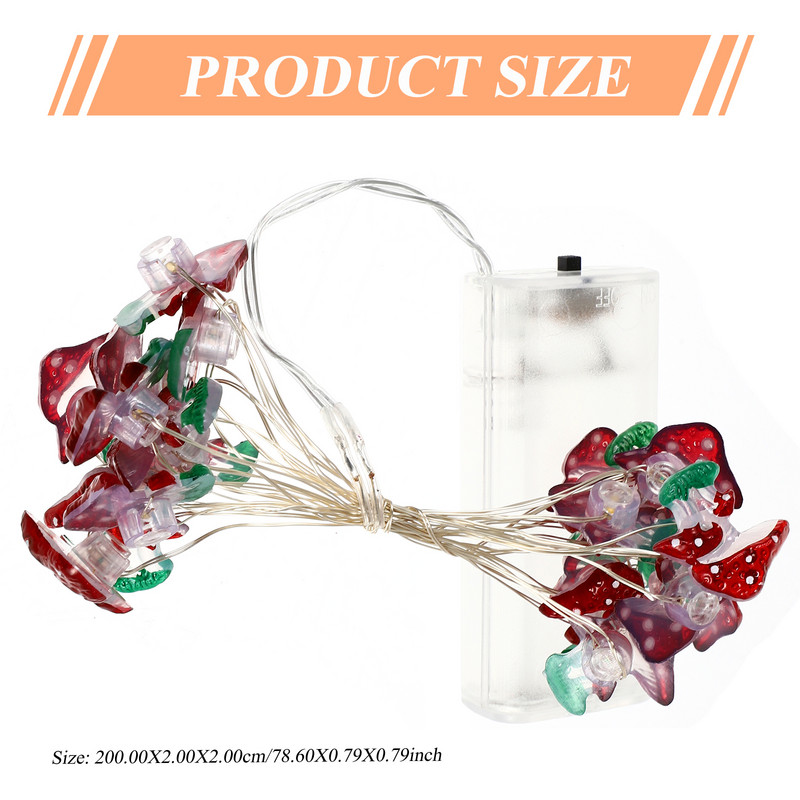 Šviesos stygų festivalis Grybų fėja Šviesos pakabukas Dekoratyvinė kabanti atmosfera Lauko šviesos stygos Šviesos stygos