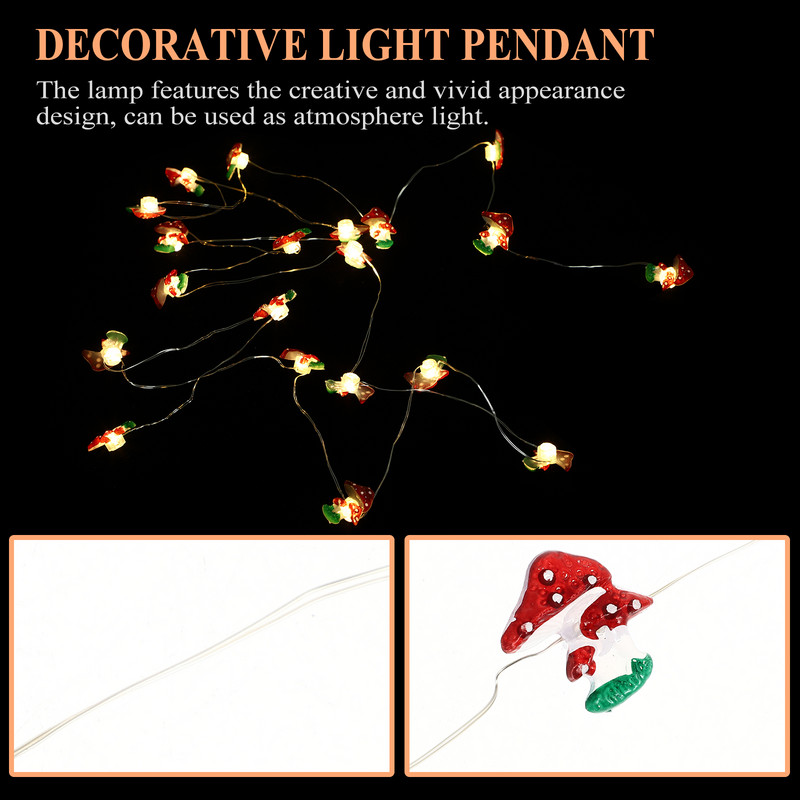 Šviesos stygų festivalis Grybų fėja Šviesos pakabukas Dekoratyvinė kabanti atmosfera Lauko šviesos stygos Šviesos stygos