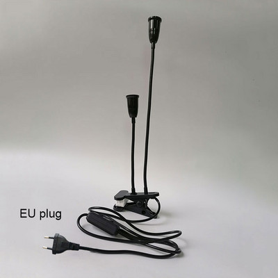 Melns, balts 360 ° Elastīgs 2 gaismas skavas galda lampas, piespraužamas uz galda/galda/gulta/klavierēm/galvgaļa/augu/ziedu audzēšanas gaisma