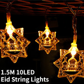 1,5 M 10 LED Eid Mubaraki tuled String Star Moon 2023 Islami moslemifestivali peotarbed Kodukaunistus Haldjaaia kujundus
