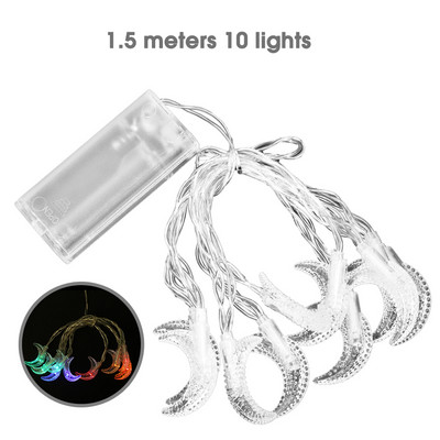1,5 M 10 LED Eid Mubaraki tuled String Star Moon 2023 Islami moslemifestivali peotarbed Kodukaunistus Haldjaaia kujundus