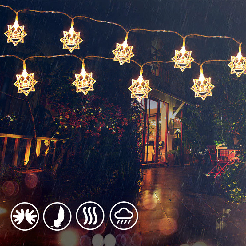 1,5 M 10 LED Eid Mubaraki tuled String Star Moon 2023 Islami moslemifestivali peotarbed Kodukaunistus Haldjaaia kujundus