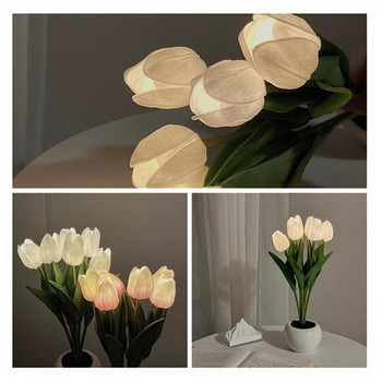 Tulips LED Φωτιστικό Επιτραπέζιο Φωτιστικό Τεχνητά Λουλούδια Κρεβατοκάμαρας Επιτραπέζιο Φωτιστικό Γάμου Διακοσμητικό Ατμόσφαιρα Φωτιστικό νύχτας
