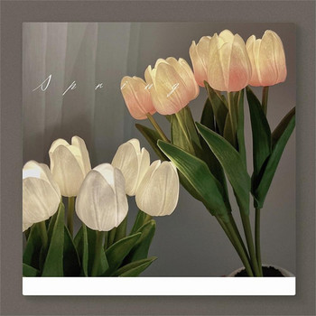 Tulips LED Φωτιστικό Επιτραπέζιο Φωτιστικό Τεχνητά Λουλούδια Κρεβατοκάμαρας Επιτραπέζιο Φωτιστικό Γάμου Διακοσμητικό Ατμόσφαιρα Φωτιστικό νύχτας