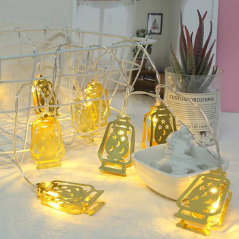 3m LED Eid Ramadan Light Castle Pentagram Moon Keroseine Lamp Shape String Light Home Decor For Wedding Birthday Party Holiday