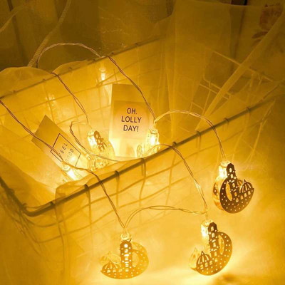 3m LED Eid Ramadan Lumină Castelul Pentagramă Lună Kerosen Forma Lampă șir Decor Home Decor pentru nunta Ziua Zilei Sărbători