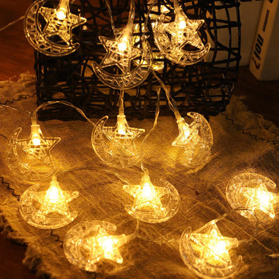 3m LED Eid Ramadan Lumină Castelul Pentagramă Lună Kerosen Forma Lampă șir Decor Home Decor pentru nunta Ziua Zilei Sărbători