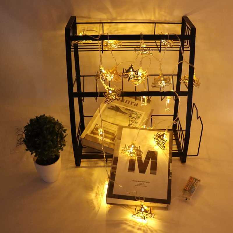 3m LED Eid Ramadan Lumină Castelul Pentagramă Lună Kerosen Forma Lampă șir Decor Home Decor pentru nunta Ziua Zilei Sărbători
