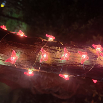 Фея на пеперуда LED светлини от медна жица Празнична сватбена декоративна лампа Коледен гирлянд Градинско парти на открито Декорация на дома