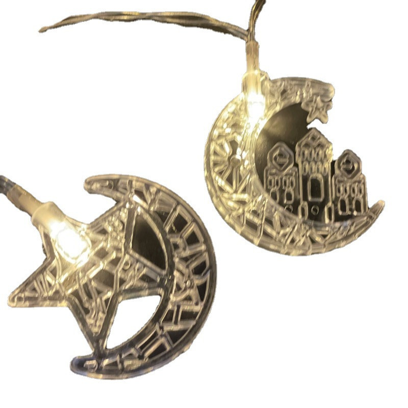 Decoratiuni Ramadan Steaua Lunii Steaua de Lumini Led EID Mubarak Decor pentru Casa Islam Musulman Eveniment Eveniment Partide Decor Eid al-Fitr