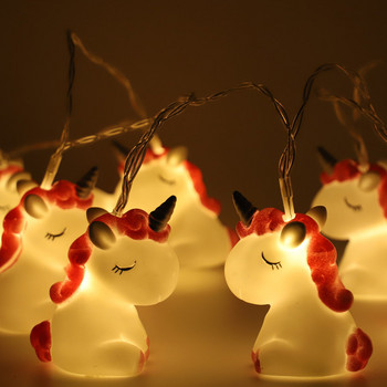 Baby shark Unicorn Παιδικό Δωμάτιο Ροζ Γουρουνάκι LED String Light Χριστουγεννιάτικα Φωτάκια Τοίχου Παράθυρο Δέντρο Διακοσμητικό Φωτιστικό Πάρτυ