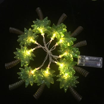 Търговия на едро с 10 бр. Крушки Hot String Lights Palm Tree Patio Green Plastic Lights String Outdoor Garden Decoration Световой Столб