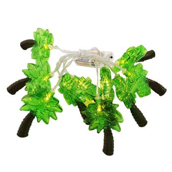 Търговия на едро с 10 бр. Крушки Hot String Lights Palm Tree Patio Green Plastic Lights String Outdoor Garden Decoration Световой Столб