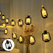 Lampášové reťazové svetielka, 1,5/3M mini petrolejové reťazové svetielka, vintage reťazová lampa, batériové LED reťazové svetielka, rozprávkové reťazové svetielka