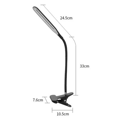 Uus USB LED-klambriga laualamp öökapp laualamp kirjutuslaud Õppiv silmade kaitse laualamp Magamistoa lahe valge laualamp