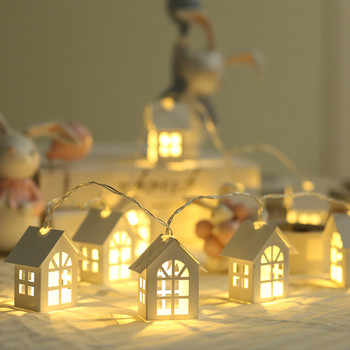2M Ξύλινο Σπίτι LED String Light Fairy Garland Festoon με μπαταρίες για χριστουγεννιάτικο πάρτι επιτραπέζιας διακόσμησης κρεβατοκάμαρας