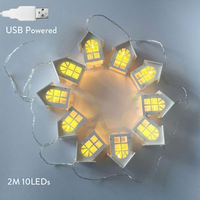 Ghirlanda de zâne cu LED de 2 m pentru casă din lemn