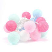 Ghirlandă de ghirlande de bumbac șiruri luminoase 10/20 LED șiruri de iluminat pentru zâne de Crăciun pentru vacanță în aer liber, petrecere de nuntă, lumină pentru decorarea casei