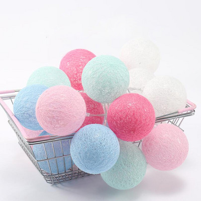 Ghirlandă de ghirlande de bumbac șiruri luminoase 10/20 LED șiruri de iluminat pentru zâne de Crăciun pentru vacanță în aer liber, petrecere de nuntă, lumină pentru decorarea casei