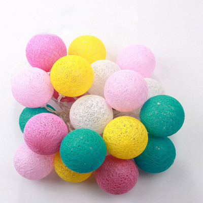 Ghirlandă de ghirlande de bumbac șiruri luminoase 10/20 LED șiruri de iluminat pentru zâne de Crăciun pentru vacanță în aer liber, petrecere de nuntă, lumină pentru decorarea casei