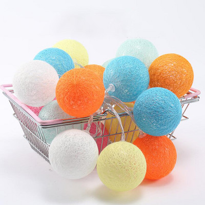 Ghirlandă de ghirlande de bumbac șiruri luminoase 10/20 LED șiruri de iluminat pentru zâne de Crăciun pentru vacanță în aer liber, petrecere de nuntă, lumină pentru decorarea casei