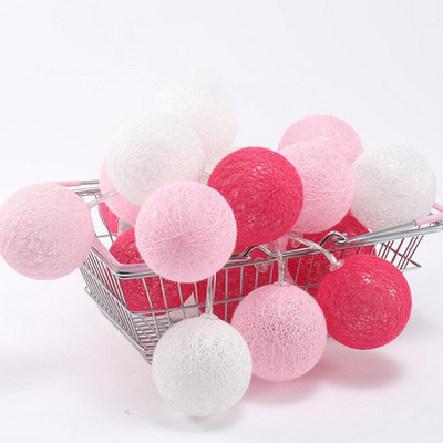 Ghirlandă de ghirlande de bumbac șiruri luminoase 10/20 LED șiruri de iluminat pentru zâne de Crăciun pentru vacanță în aer liber, petrecere de nuntă, lumină pentru decorarea casei