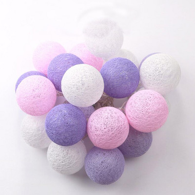 Ghirlandă de ghirlande de bumbac șiruri luminoase 10/20 LED șiruri de iluminat pentru zâne de Crăciun pentru vacanță în aer liber, petrecere de nuntă, lumină pentru decorarea casei