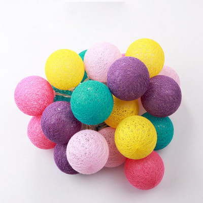 Ghirlandă de ghirlande de bumbac șiruri luminoase 10/20 LED șiruri de iluminat pentru zâne de Crăciun pentru vacanță în aer liber, petrecere de nuntă, lumină pentru decorarea casei