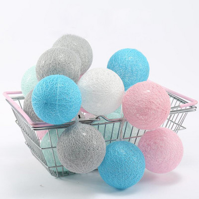 Ghirlandă de ghirlande de bumbac șiruri luminoase 10/20 LED șiruri de iluminat pentru zâne de Crăciun pentru vacanță în aer liber, petrecere de nuntă, lumină pentru decorarea casei